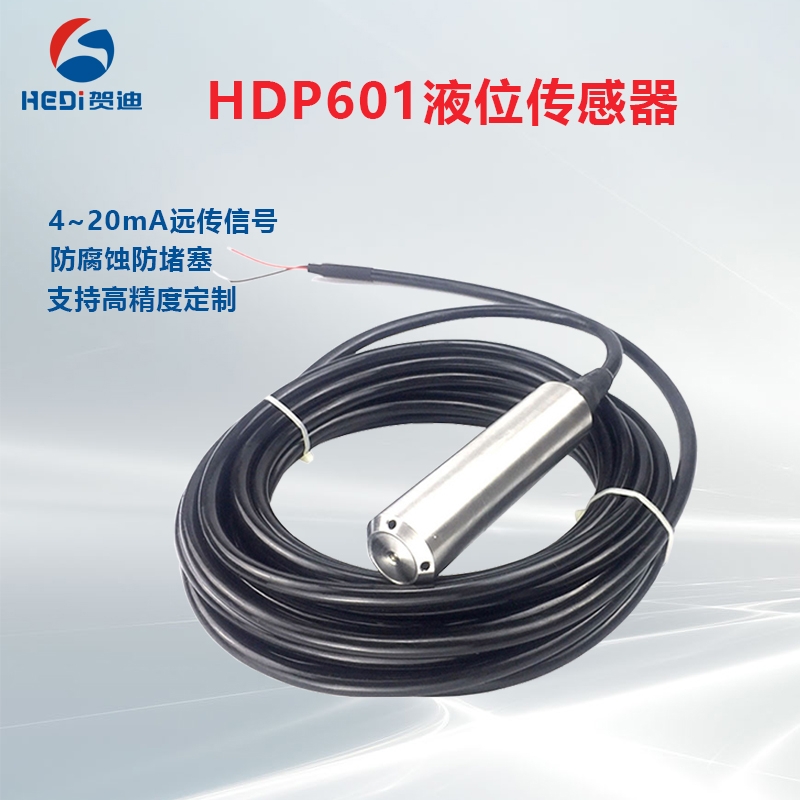 HDP601投入式液位變送器專用于水位河流水塔等擴散硅壓力芯體全不繡鋼結構